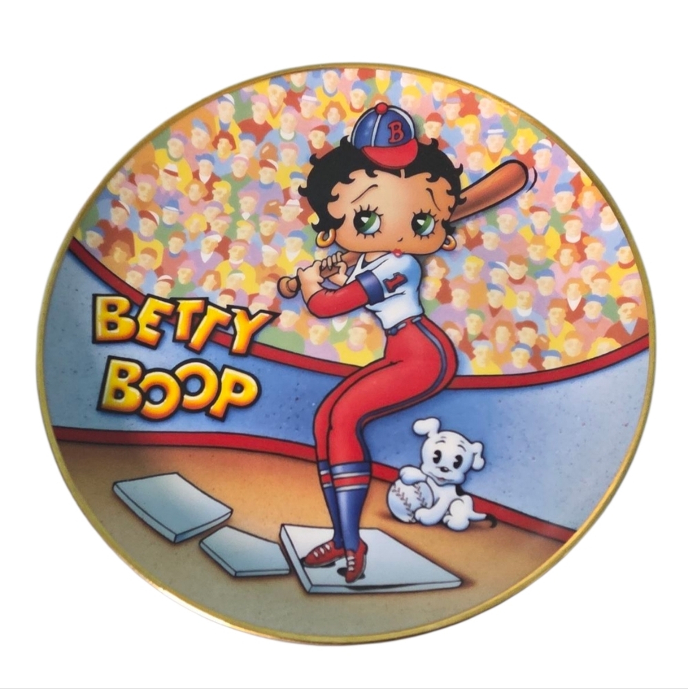 Betty Boop - Vintage Set of 2 Collector's Plates 'America's Sweetheart' E8461 - Picture 3 of 6